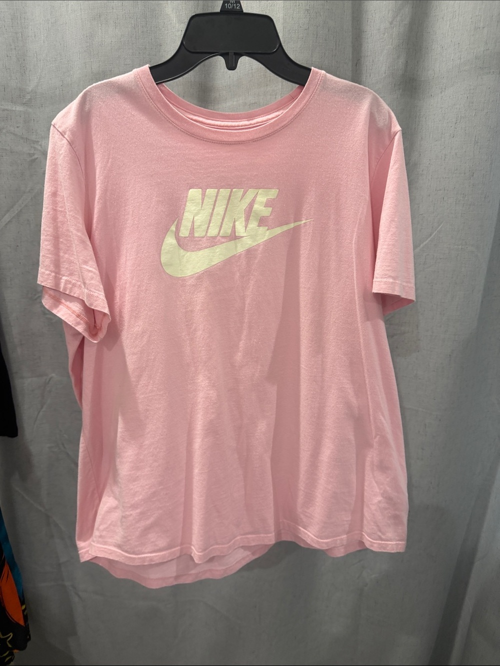 Nike Pink Tee with White Swoosh Logo